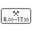 Дорожный знак 8.5.6 «Время действия» (металл 0,8 мм, I типоразмер: 300х600 мм, С/О пленка: тип В алмазная)